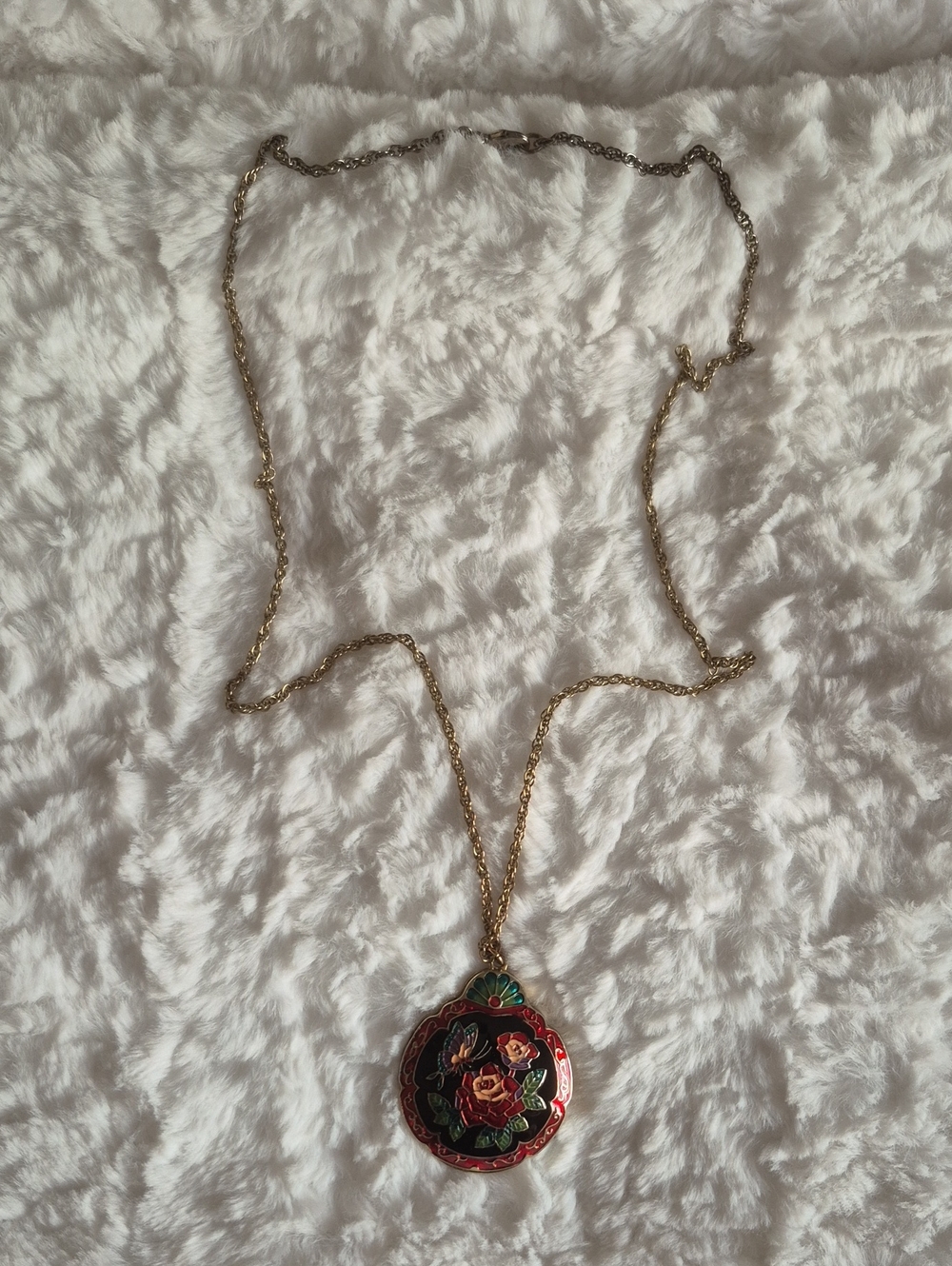 🎈Vintage Floral Enamel Pendant